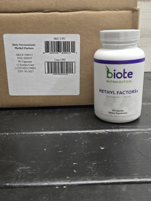 Biote Methyl Factors+ Methylation Support Circulation + Mood 90 Capsules