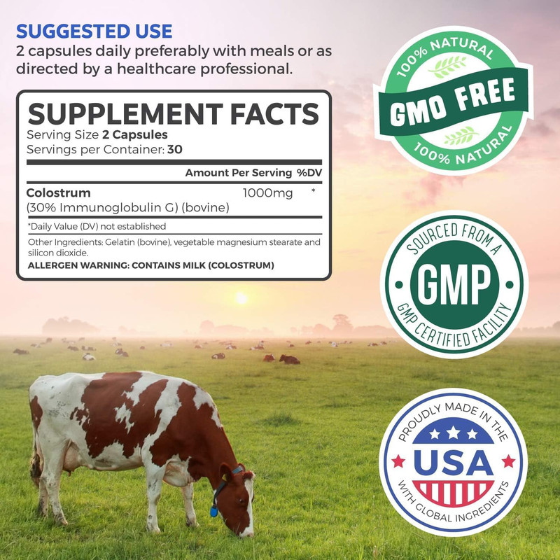 Bovine Colostrum for Women - Colostrum Supplement with 1,000Mg per Serving and 3 gallery