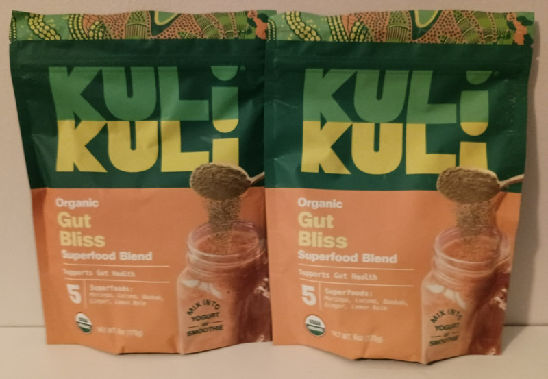 Kuli Kuli Gut Bliss Organic Superfood Blend, 6 oz (2 Pack) Vegan & Gluten Free