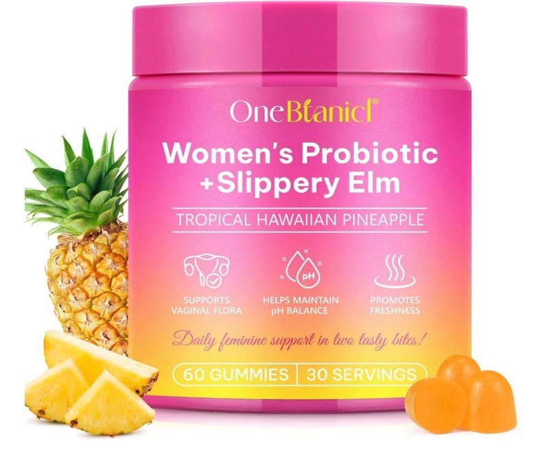 OneBtanicl Womens Feminine Probiotic Gummies Vaginal pH Balance 60 EXP 09/28