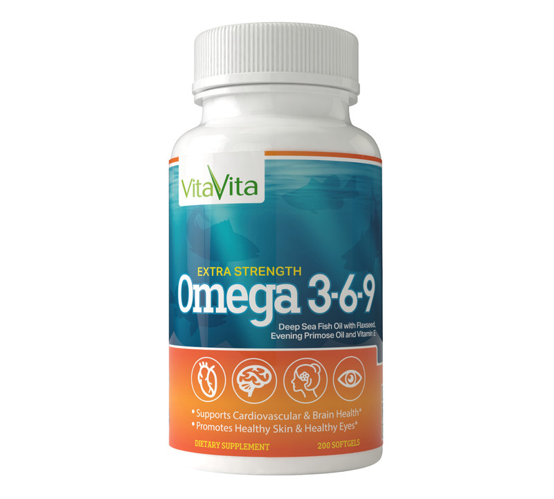 2 Bottles Extra Strength Omega 3-6-9 Fish Oil (200 Softgels), 400 Softgels Total gallery