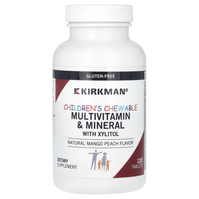 Children’s Chewable MultiVitamin & Mineral with Xylitol, Natural Mango Peach,