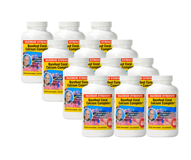 Barefoot Coral Calcium Complete 12 Pack – Bob Barefoot 90 Caps – Coral Calcium