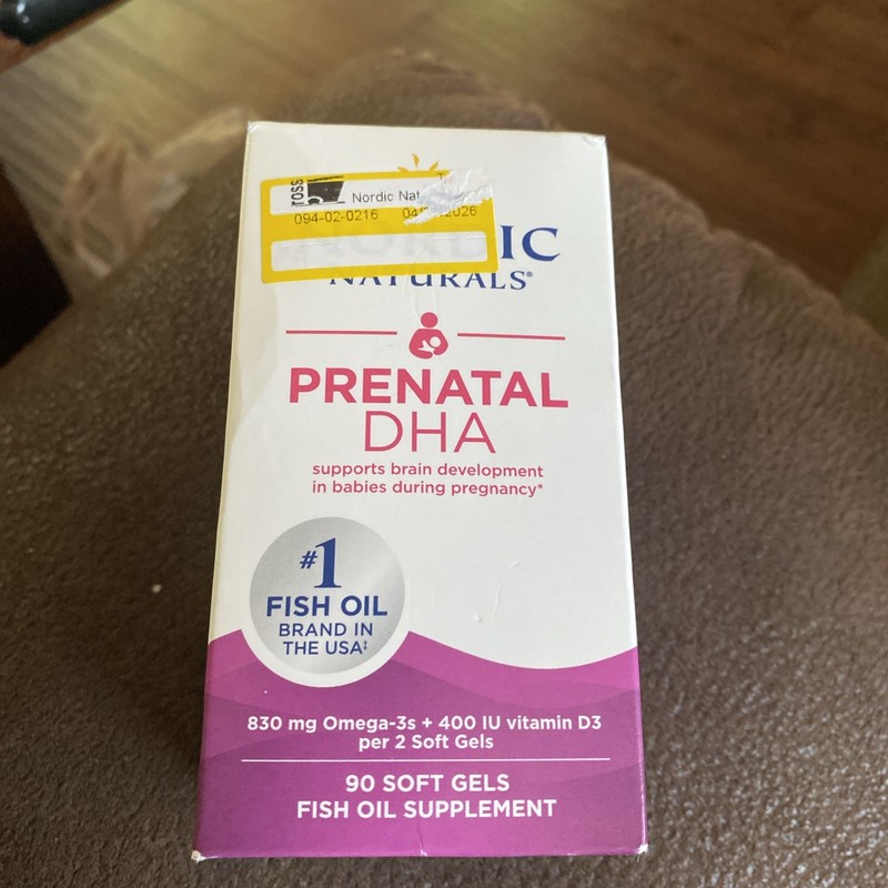Nordic Naturals Prenatal DHA, beery 90 count 830 mg Omega-3 + 400 10/27
