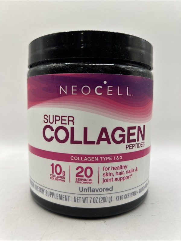 Grassfed Super Collagen Peptide Powder | 7 Oz | Unflavored | by NeoCell 6/26