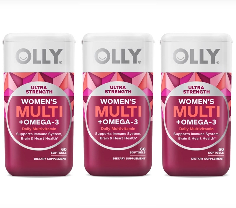3x OLLY WOMEN’S MULTI + OMEGA-3 Daily Multivitamin Dietary Supplement
