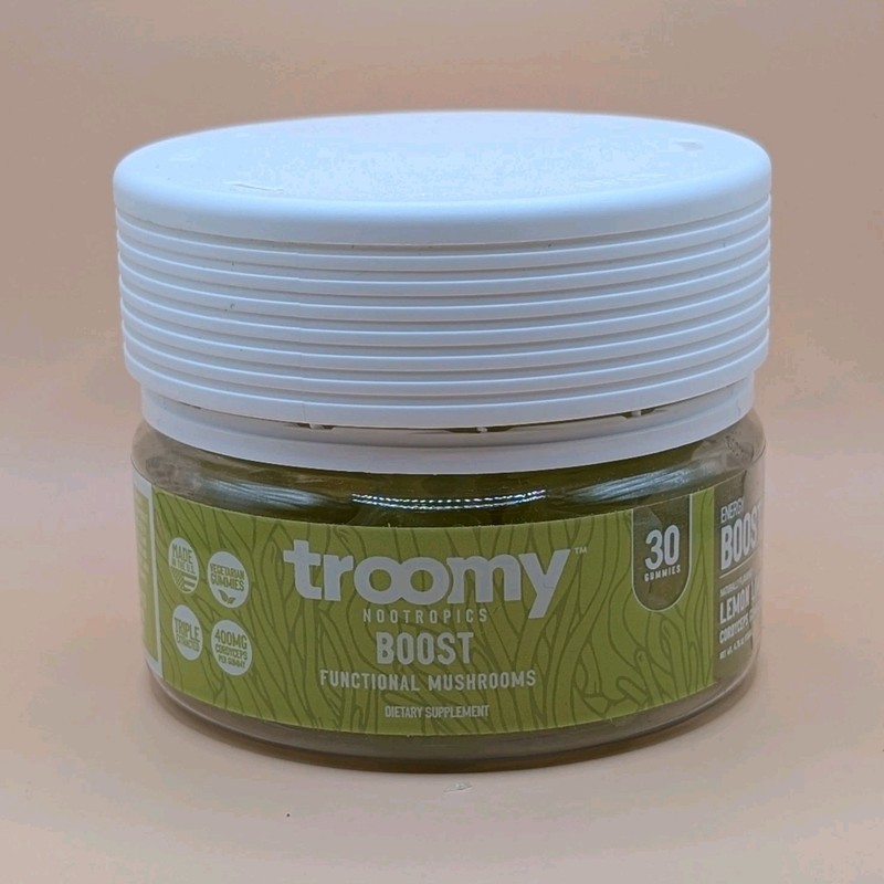 troomy Nootropics Boost Mushroom Gummies – Lemon Lime – 30 Count 🍄