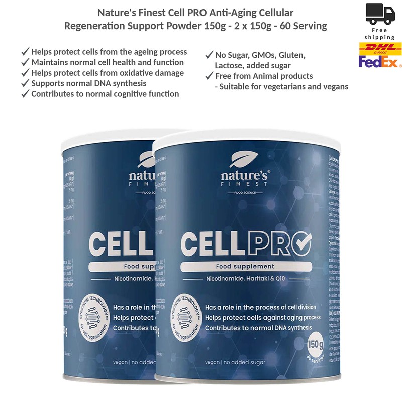 Nature’s Finest Cell PRO Anti-Aging Cellular Regeneration Support Powder 2x150g