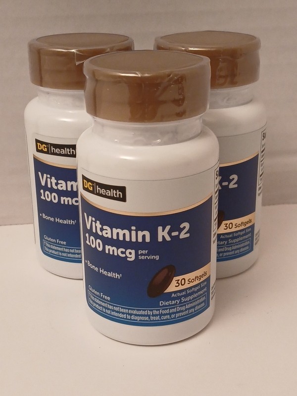 VITAMIN K-2 100 MCG 90 Softgels Total EXP: 07/2028