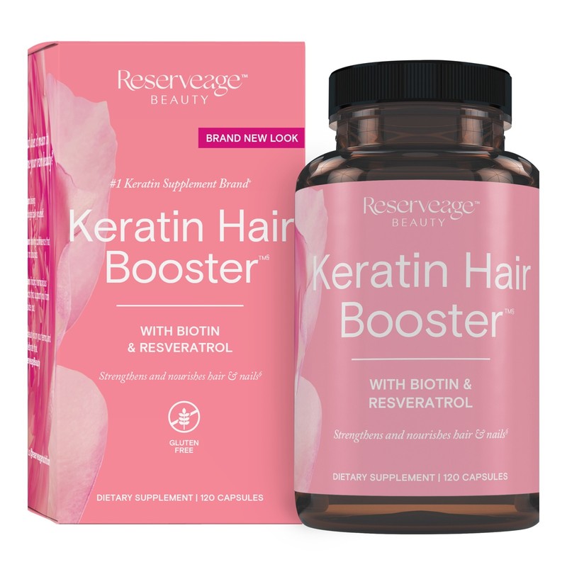 Reserveage Keratin Hair Booster, Healthy Thickness & Shine Support, 120 Capsules