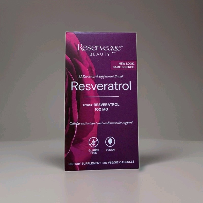 Reserveage Beauty Resveratrol 100mg 30 Dietary Veggie Capsules 01/2027 NEW