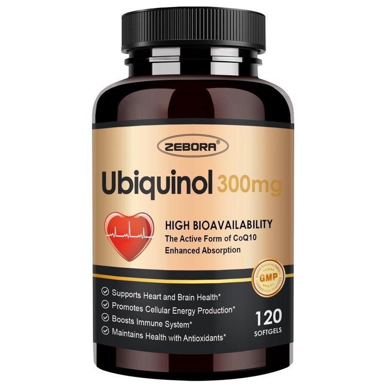 Ubiquinol CoQ10 300mg Softgels - 4-in-1 Antioxidant for Heart Health, Energy Boo gallery