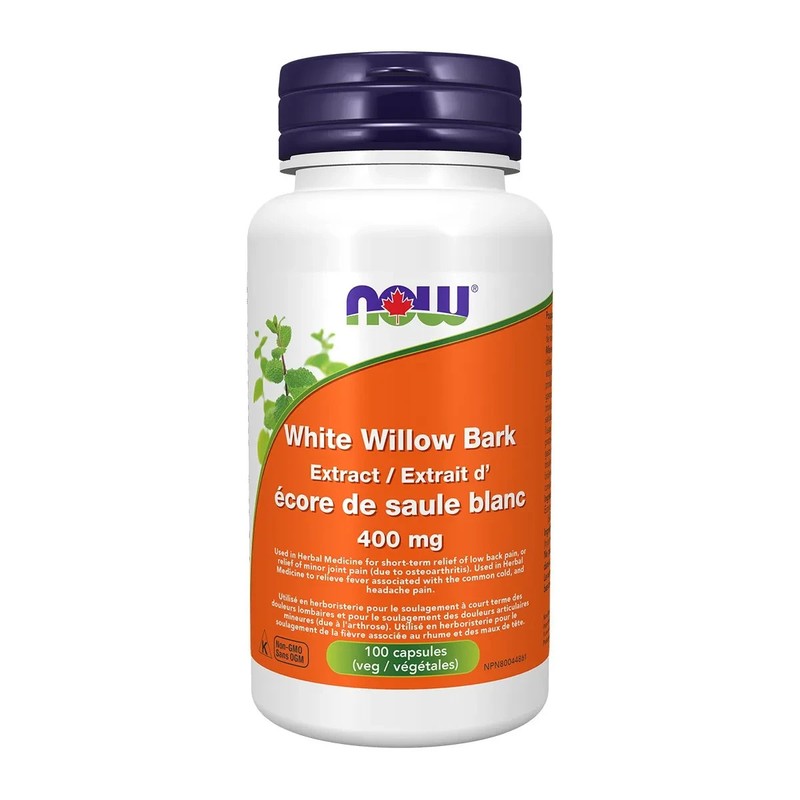 NOW White Willow Bark (400 mg – 100 caps), Helps with Cold, Flu, Head Comfort