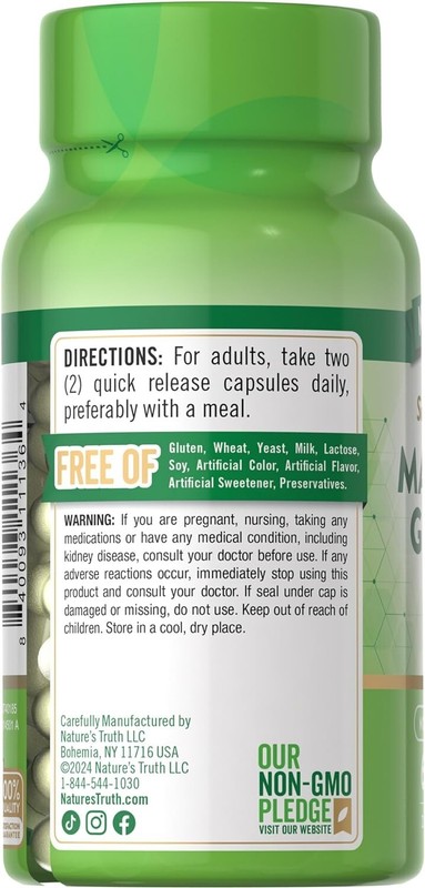 3 Pack Magnesium Glycinate 180 Caps (3x60) 200mg Sleep, Cramping, Blood Pressure gallery