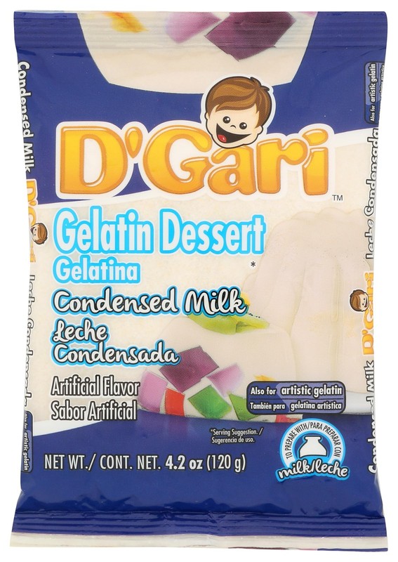 Gelatin, Pack of 5 Assorted Flavors, 4.2oz each: 1-Condensed Milk, 1-Crystal,…