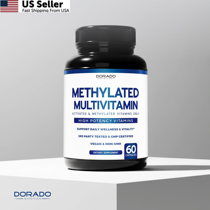 Methylated Multivitamin Complex TMG Methylfolate MTHFR 120 Capsules From USA gallery
