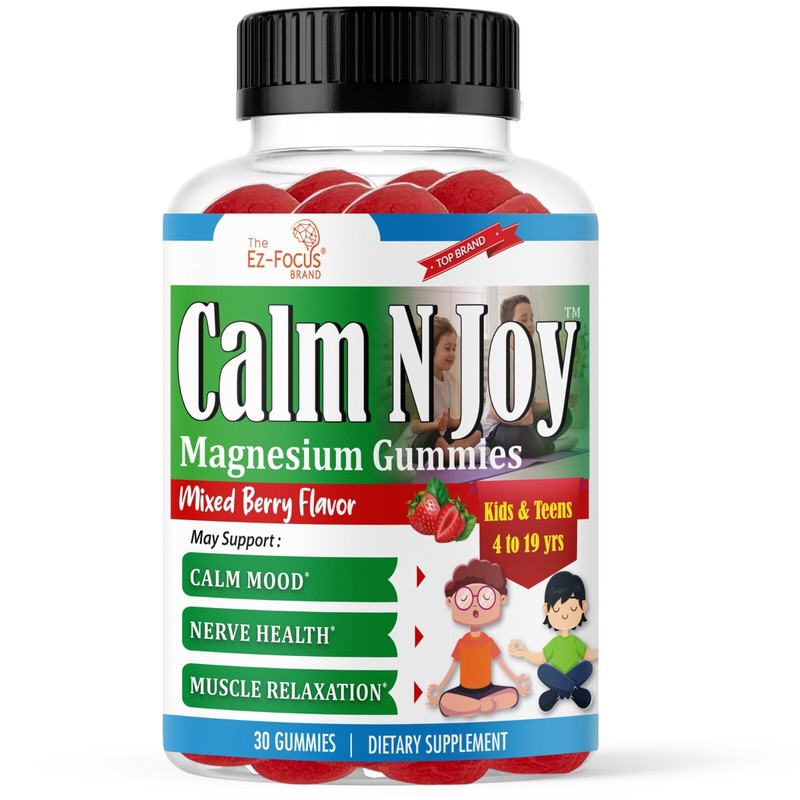 Kids Magnesium Citrate Gummy Vitamins Supports Calm & Relaxation -30 04/12/25
