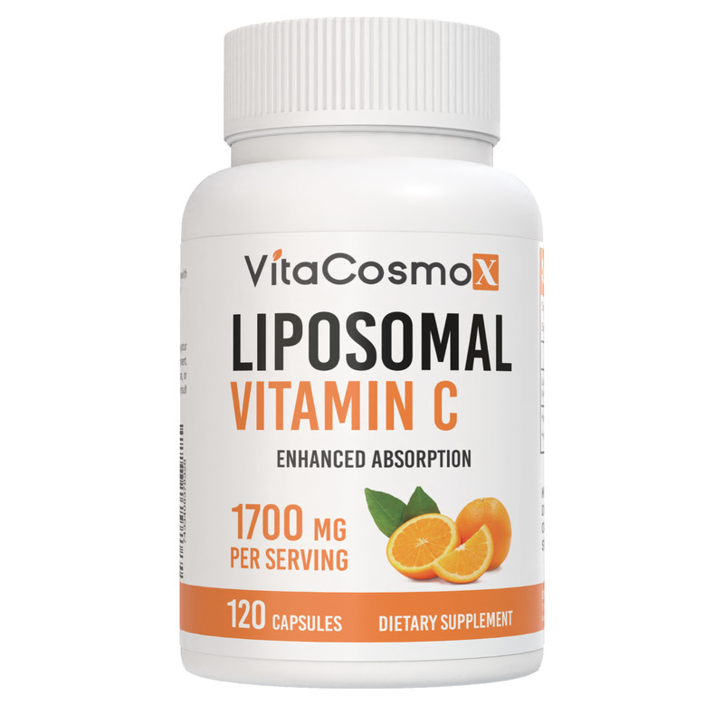VitaCosmoX Liposomal Vitamin C 1700mg -120 Capsules – High Absorption Supplement