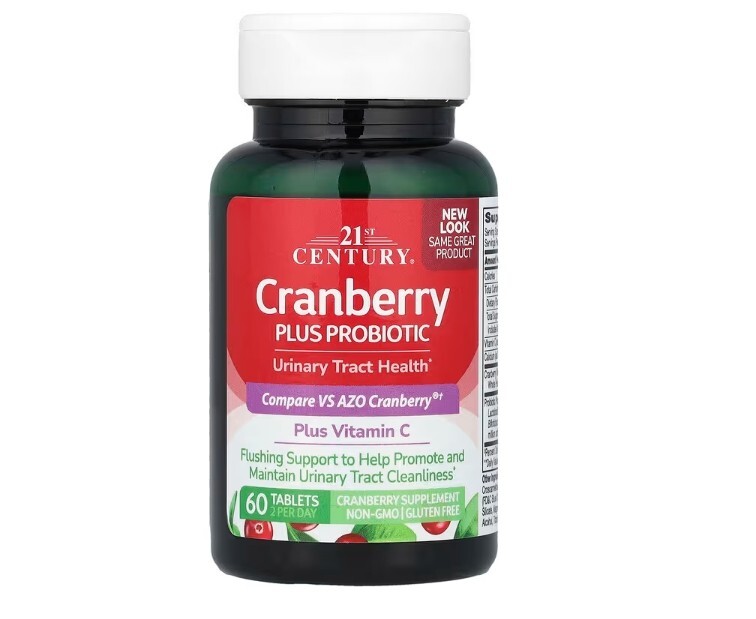 21st Century, Cranberry Plus Probiotic, 3 PACK, 60 Tablets x 3 (180 total!) gallery