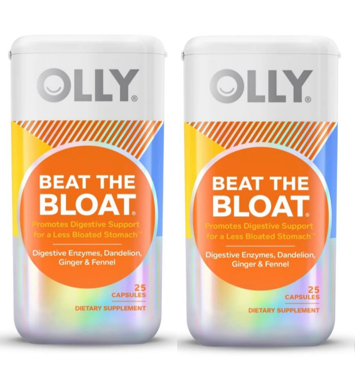 2x OLLY Beat the Bloat Dietary Supplement