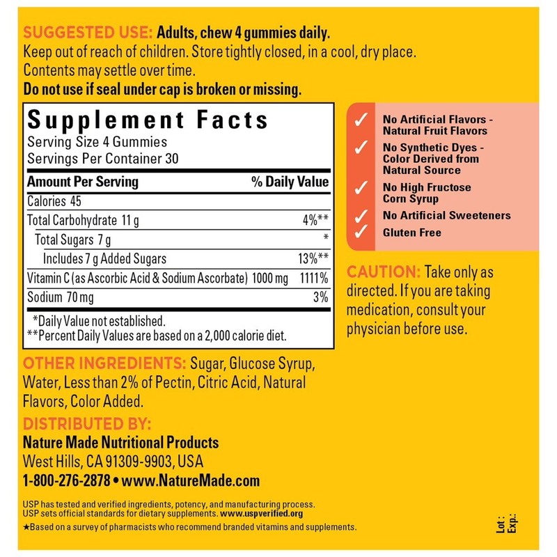 Gummies Maximum Strength Dosage Vitamin C 1000mg per Serving, 120 Count gallery