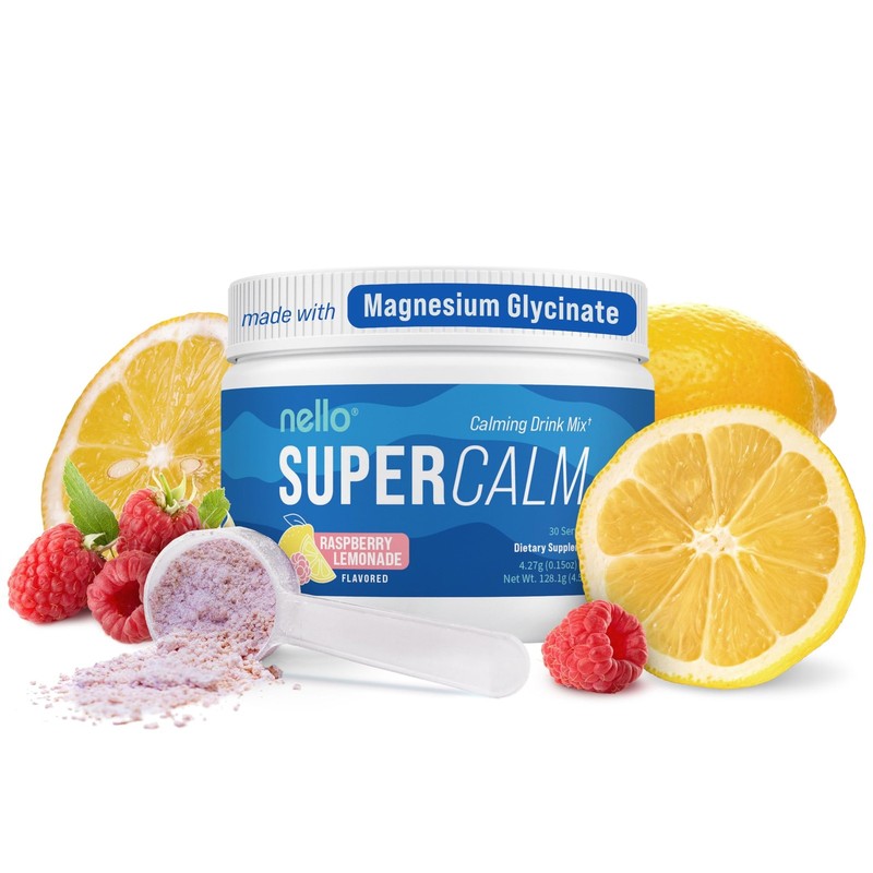 Nello Supercalm Powdered Drink Mix Tub, Cortisol Reducer*, Sleep Aid Suppleme…
