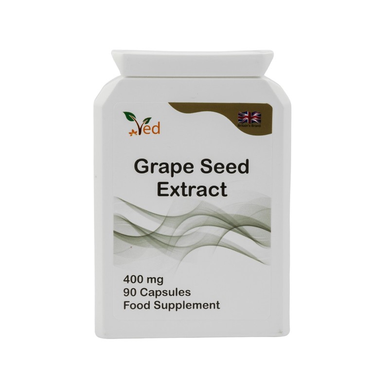 VED Grape Seed Extract Capsules, Min. 95% OPC, 400 mg, 90 Capsules