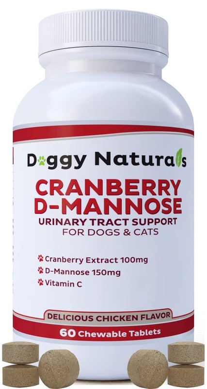 Cranberry D-Mannose for Dogs and Cats Urinary Tract Infection Support Prevent...