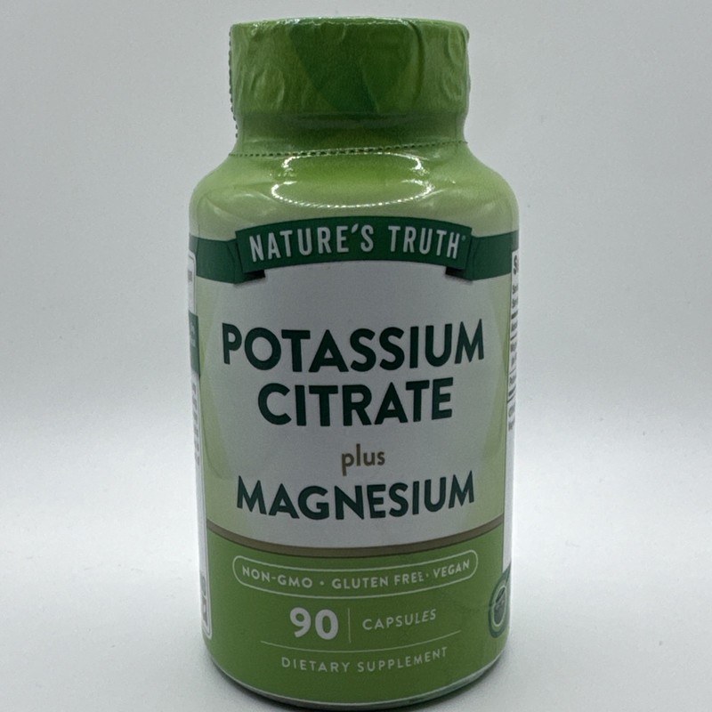 Nature’s Truth Potassium Citrate Plus Magnesium 90 Capsules Exp 03/2027