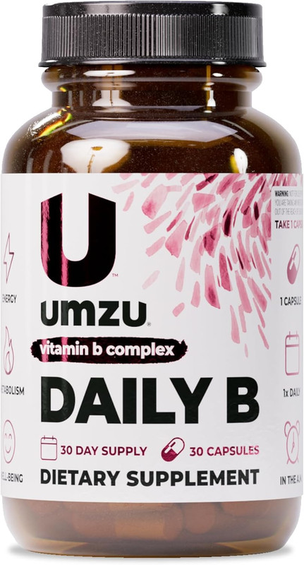 UMZU Daily B Vitamin B Complex with Biotin Folic Acid 30 Day Supply