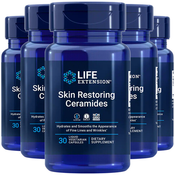 Skin Restoring Ceramides, 5X30 Veggie Caps Life Extension phytoceramides