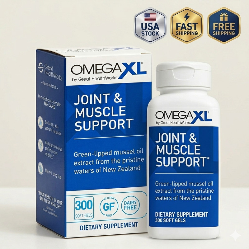 OmegaXL Joint Support – Natural Muscle Supplement, Green Lipped Mussel Oil