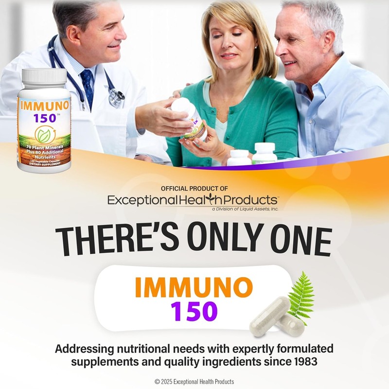 Immuno 150 Support Supplement,Packed w/70 Plant Minerals,13 Essential Vitamins gallery