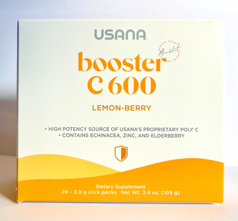 USANA Booster C 600™ Seasonal immune support supplement lemon-berry flavor 05/27