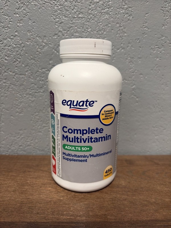 Equate Complete Multivitamin Supplement Tablets, Adults 50+, 450 EXP: 02/26