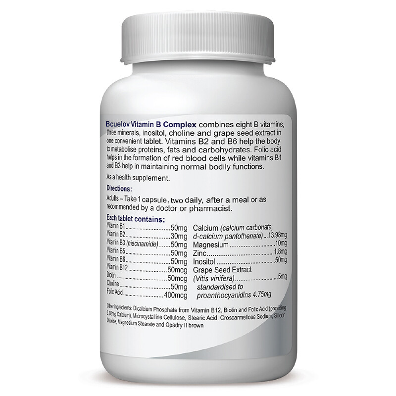 Vitamin B Complex 30/60/120Capsules B1,B2,B3,B5,B6,B12 w Minerals,Immune Support gallery