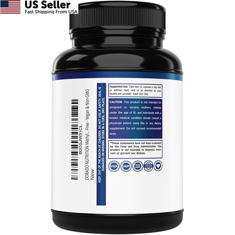 Methylated Multivitamin Complex TMG Methylfolate MTHFR 120 Capsules From USA gallery
