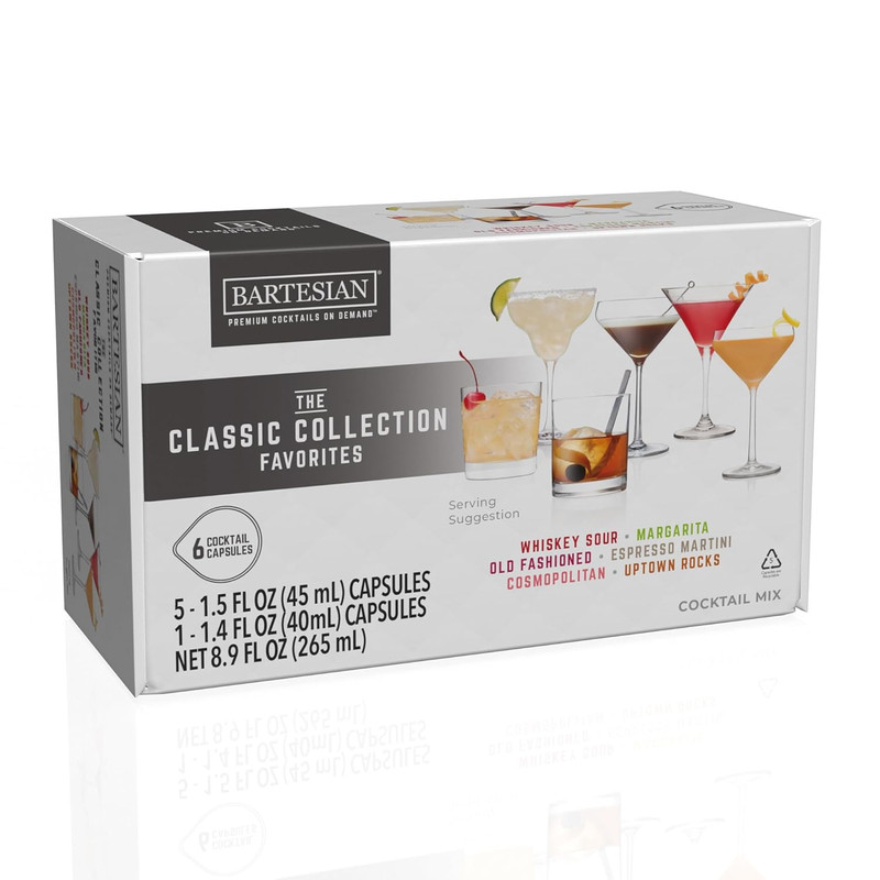 The Classic Collection Capsules, Variety Pack of 6 for Premium Cocktail Maker (