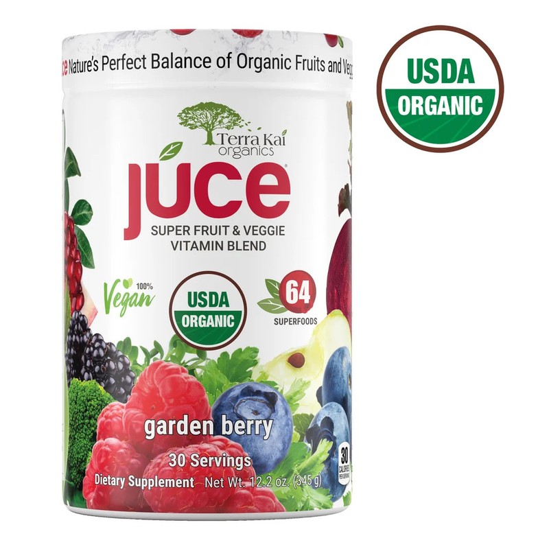 Terra Kai USDA Organic Juce Super Fruit & Veggie Powder Immune Support 12.2 Oz