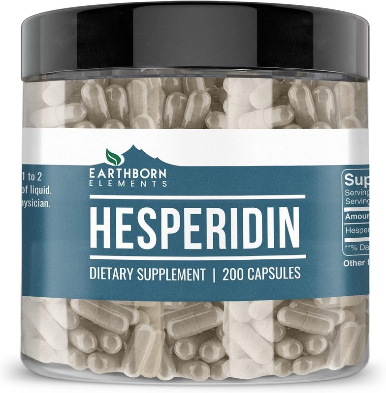 Hesperidin Capsules 200 Count - Vegetarian & Flavorful Citrus Boost