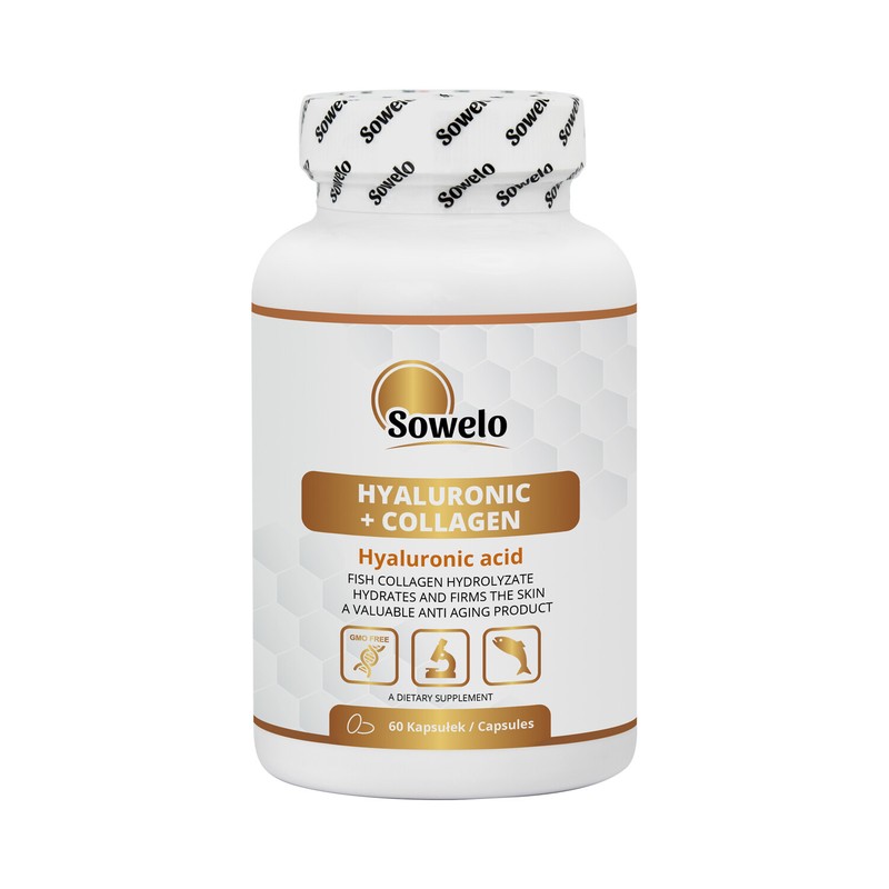 SOWELO HYALURONIC ACID + COLLAGEN CAPS NatiCol ANTI AGING SKIN HYDRATION