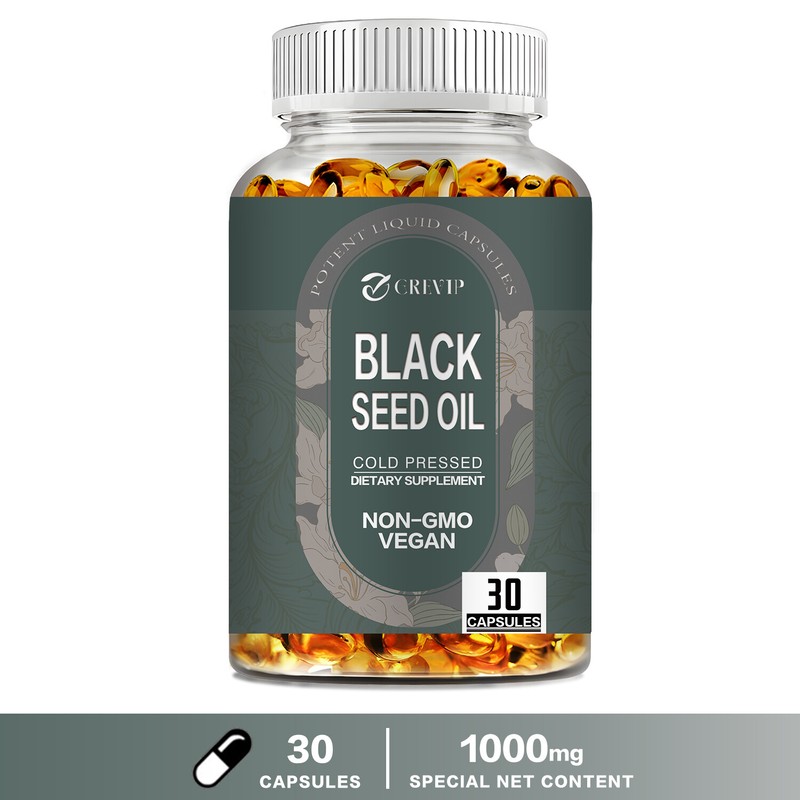 Black Seed Oil 1000mg – 100% Pure Organic COLD PRESSED Cumin Nigella Sativa