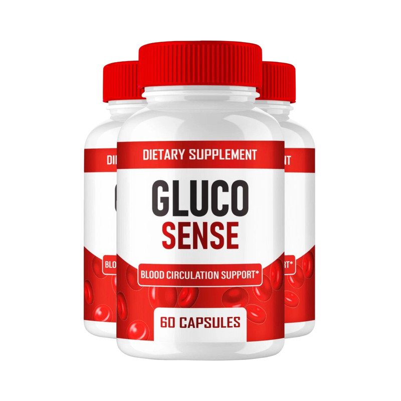 3-Pack GlucoSense Capsules, Gluco Sense Blood Circulation Support – 180 Capsules