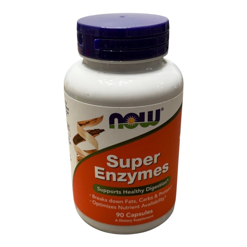 NOW Foods Super Enzymes 90Caps BetaineBromelainOx BilePancreatinPapaya gallery