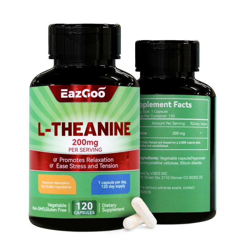 L-Theanine 200mg, Amino Acid Supplement to Support Relaxation, Stress, L Thea…