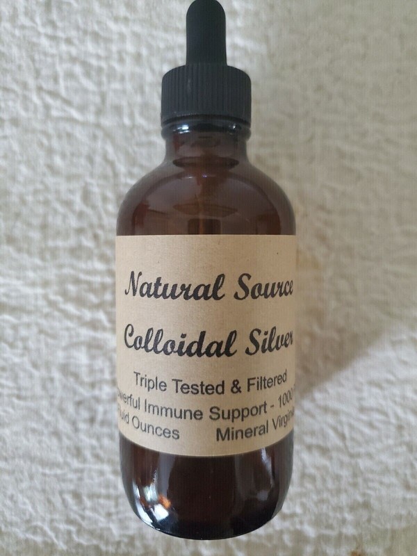 Natural Source Ultra Colloidal Silver 1000 PPM – 4oz Glass Dropper Bottle