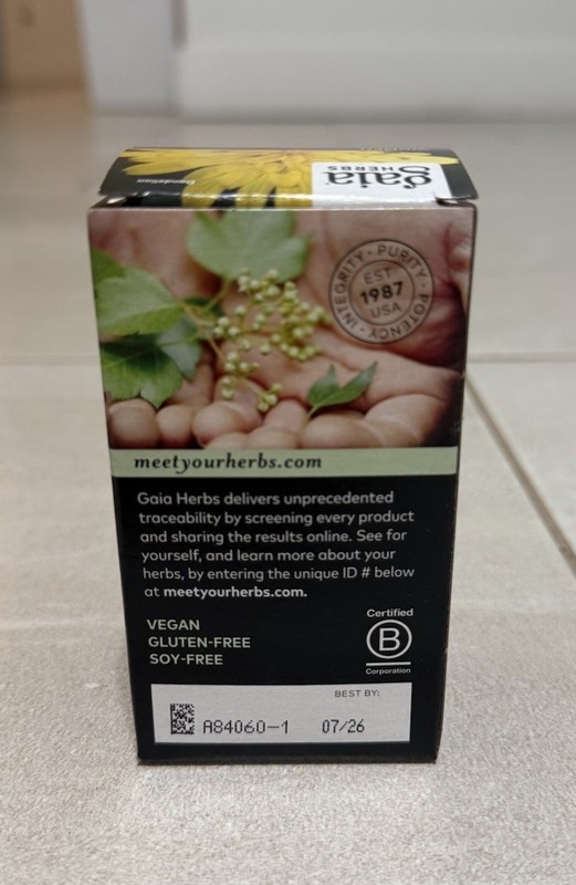 Gaia Herbs Women’s Bloat Support Period 60 Capsules Dandelion Burdock Vegan NEW gallery
